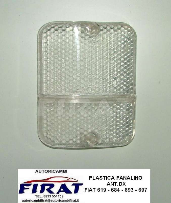 PLASTICA FANALINO FIAT 619 - 684 - 693 - 697 ANT.DX B.CO